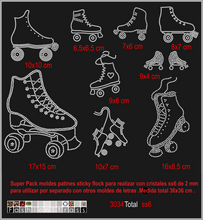 Cargar imagen en el visor de la galería, Molde para cristales Pack patines 2