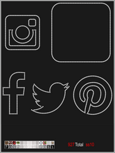 Cargar imagen en el visor de la galería, Molde para cristales pack social media 1