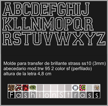 Cargar imagen en el visor de la galería, Abecedario Ref.TRW 95 sf perfilado