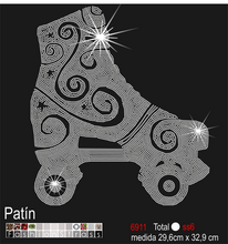 Cargar imagen en el visor de la galería, Transfer de cristales hotfix Ref.patinaje 018