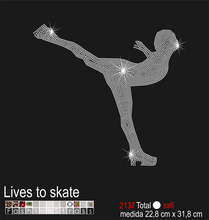 Cargar imagen en el visor de la galería, Transfer de cristales hotfix Ref.patinaje 021