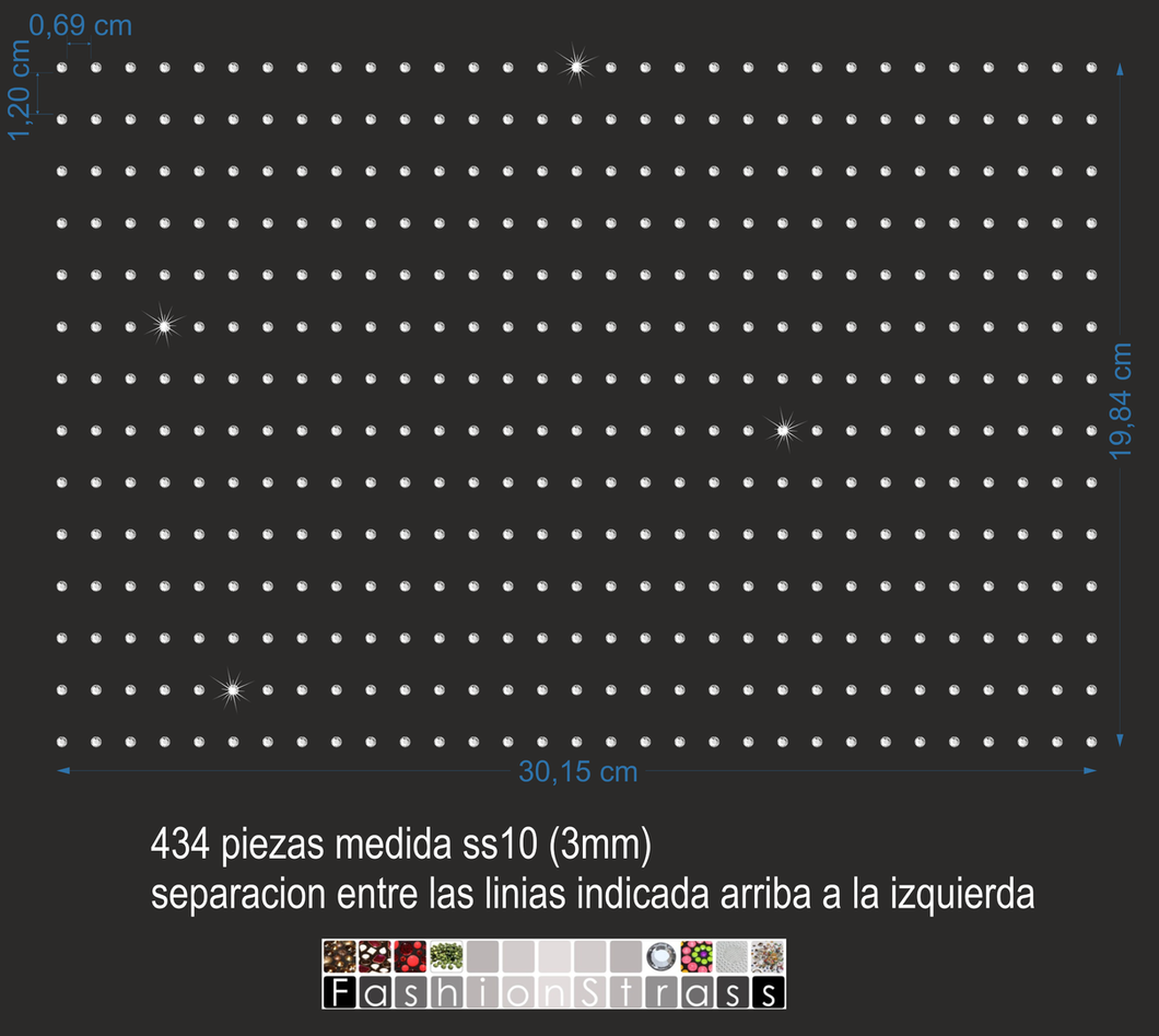 Tiras de Strass Hotfix ss10