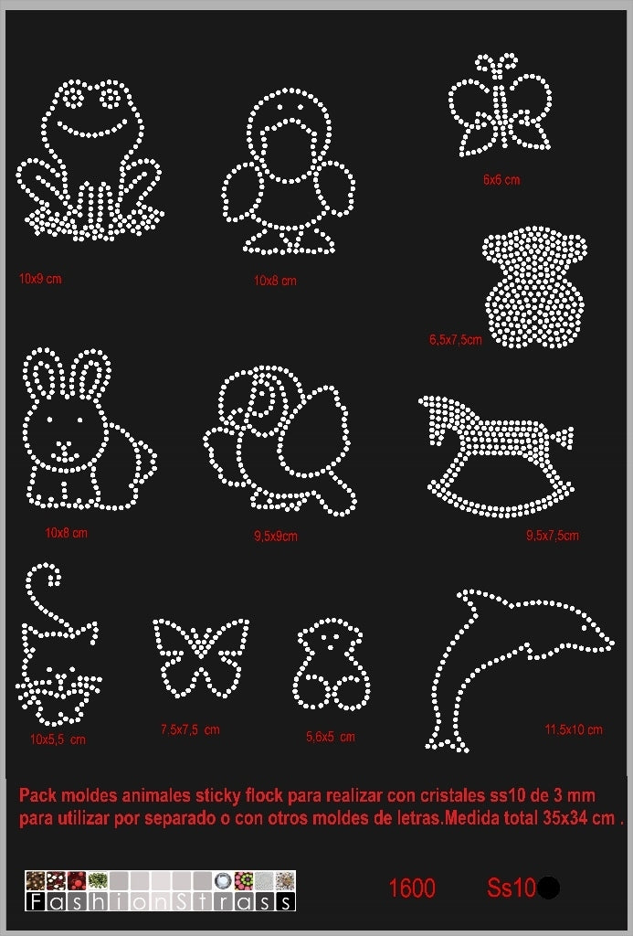 Molde para cristales animales 1