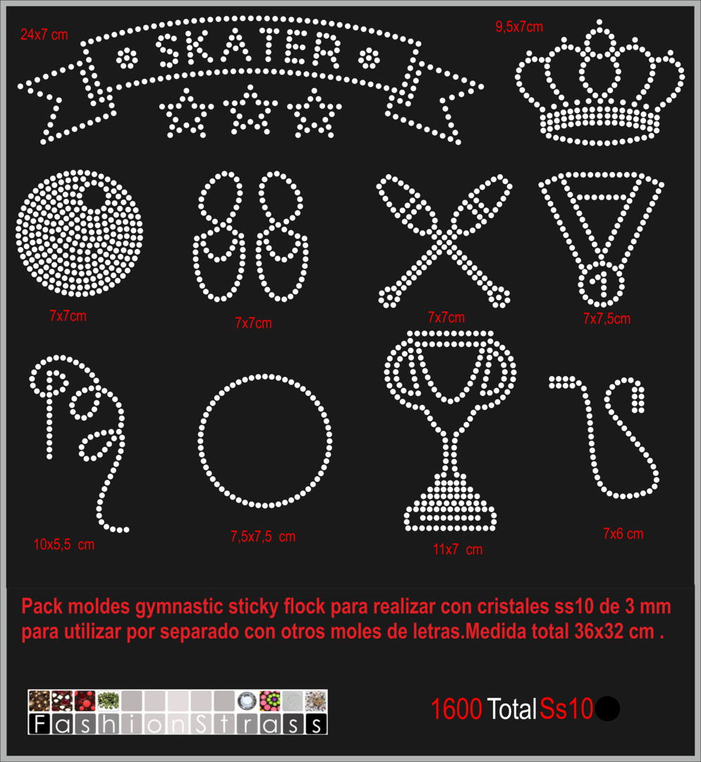 Molde para cristales pack gymnastic 1