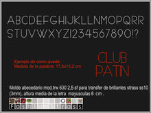 Cargar imagen en el visor de la galería, Abecedario Ref.TRW 630 2,5 SF
