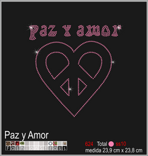 Cargar imagen en el visor de la galería, Transfer de cristales hotfix Ref.Paz y amor 005
