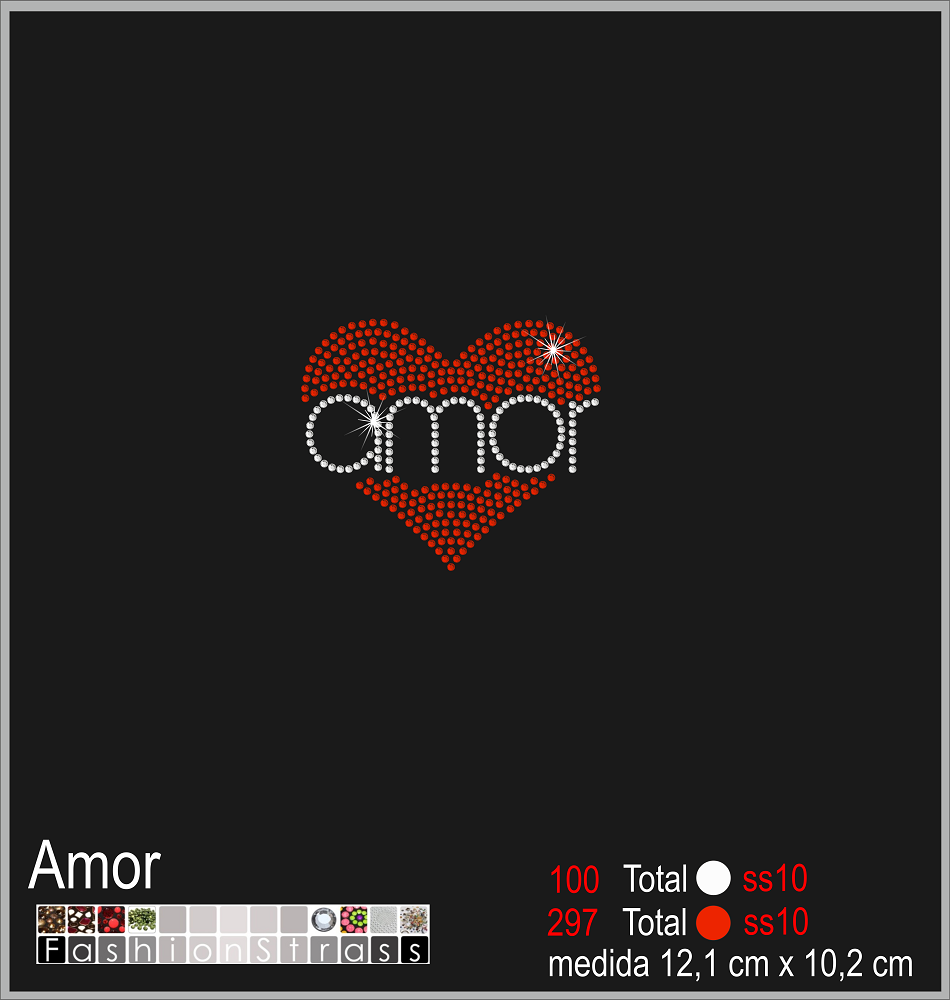 Transfer de cristales hotfix Ref.Paz y amor 007