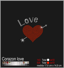 Cargar imagen en el visor de la galería, Transfer de cristales hotfix Ref.Paz y amor 001
