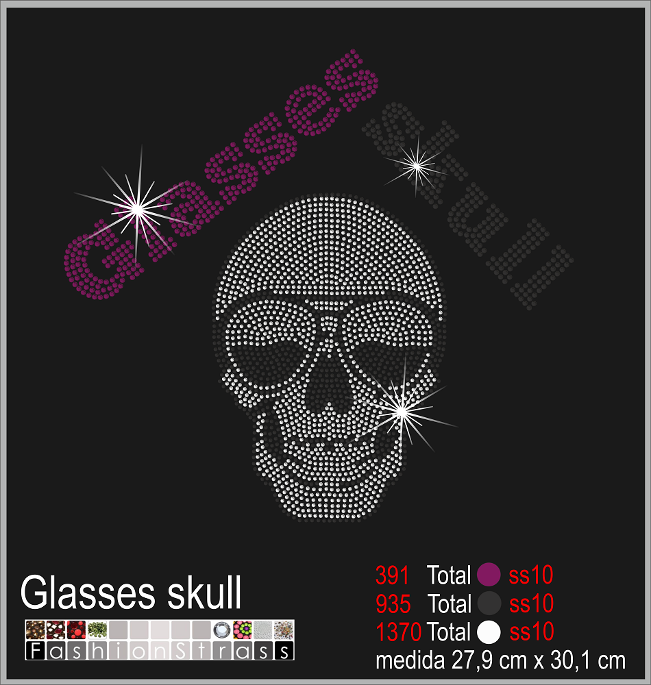 Transfer de cristales hotfix Ref.Alas y calaveras 020