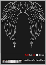 Cargar imagen en el visor de la galería, Transfer de cristales hotfix Ref.Alas y calaveras 002
