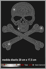 Cargar imagen en el visor de la galería, Transfer de cristales hotfix Ref.Alas y calaveras 009
