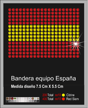 Cargar imagen en el visor de la galería, Transfer de cristales hotfix Ref.Bandera España
