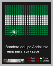 Cargar imagen en el visor de la galería, Transfer de cristales hotfix Ref.Bandera Andalucia
