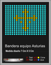 Cargar imagen en el visor de la galería, Transfer de cristales hotfix Ref.Bandera Asturias
