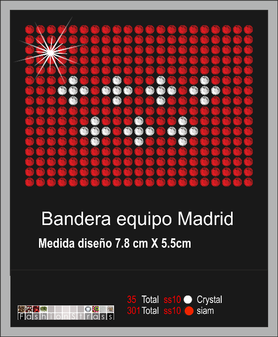 Transfer de cristales hotfix Ref.Bandera Madrid