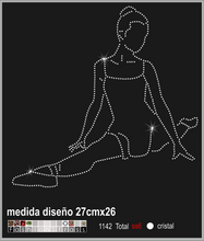 Cargar imagen en el visor de la galería, Transfer de cristales hotfix Ref.gimnasia 010
