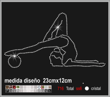 Cargar imagen en el visor de la galería, Transfer de cristales hotfix Ref.gimnasia 012
