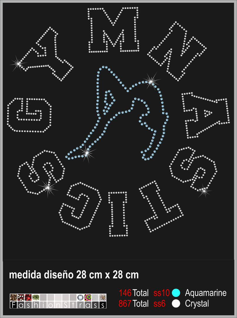 Transfer de cristales hotfix Ref.gimnasia 015